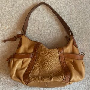 Fossil leather handbag
